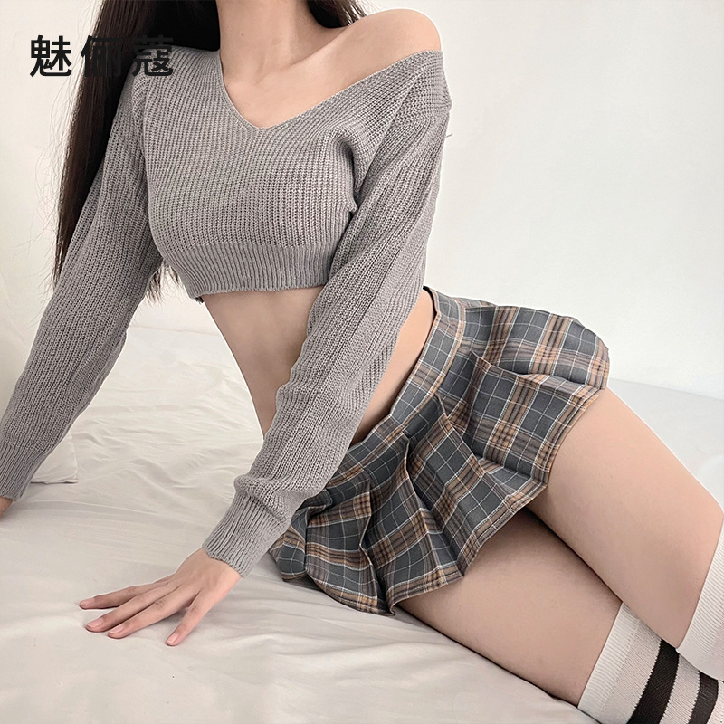 悦己初见内衣女小短裙诱惑激情毛衣性感睡裙