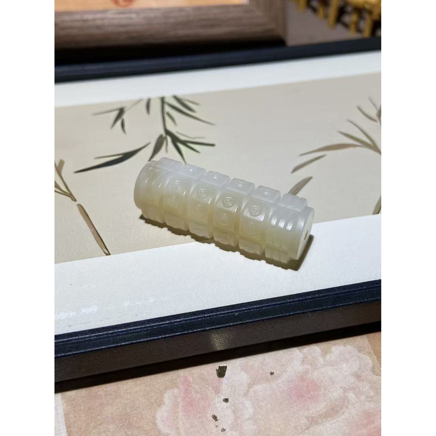 和田玉｜糖白玉琮式勒子吊坠41*13.6*13.6mm1000选用优质和田玉质