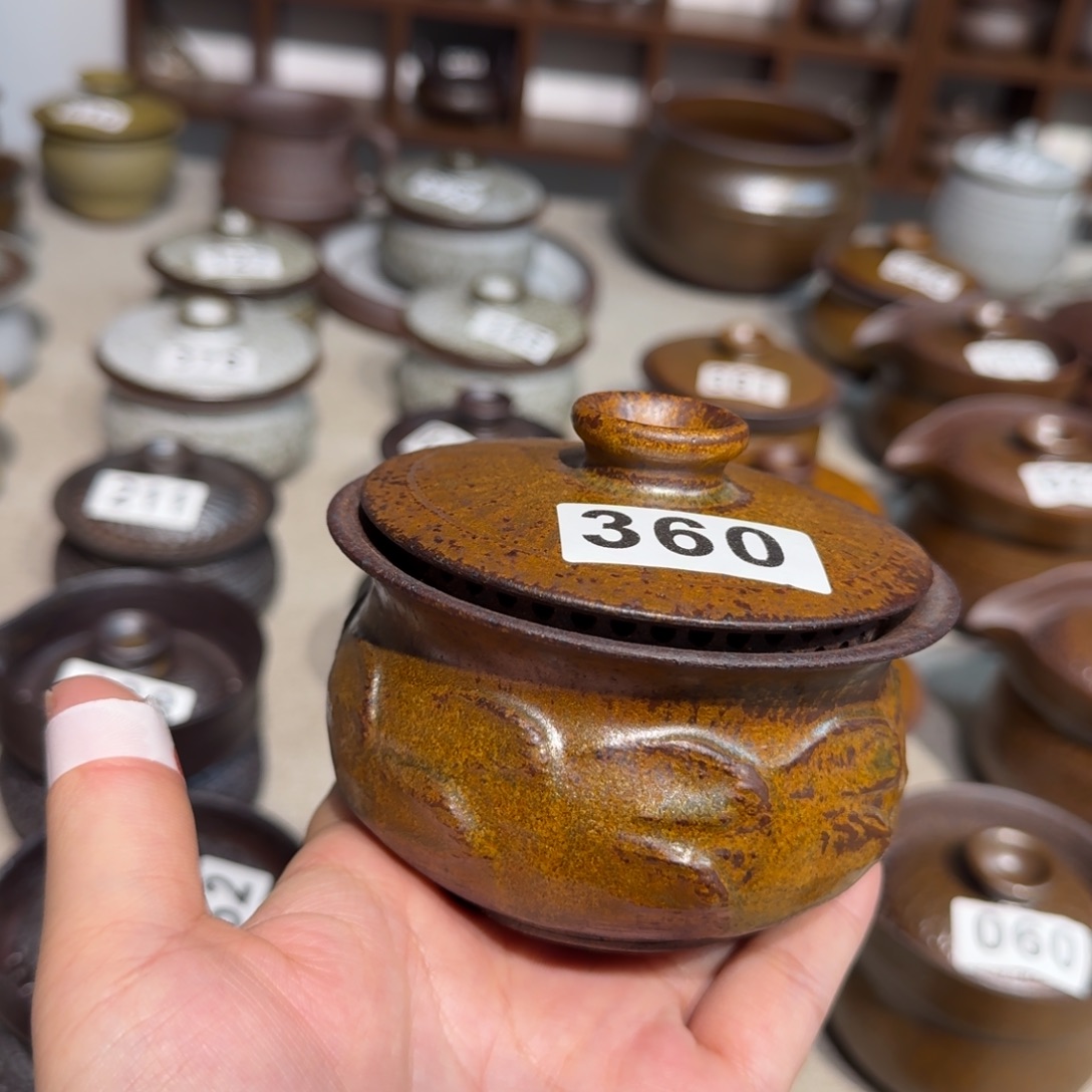 瓷粗瓷茶具素色盖碗