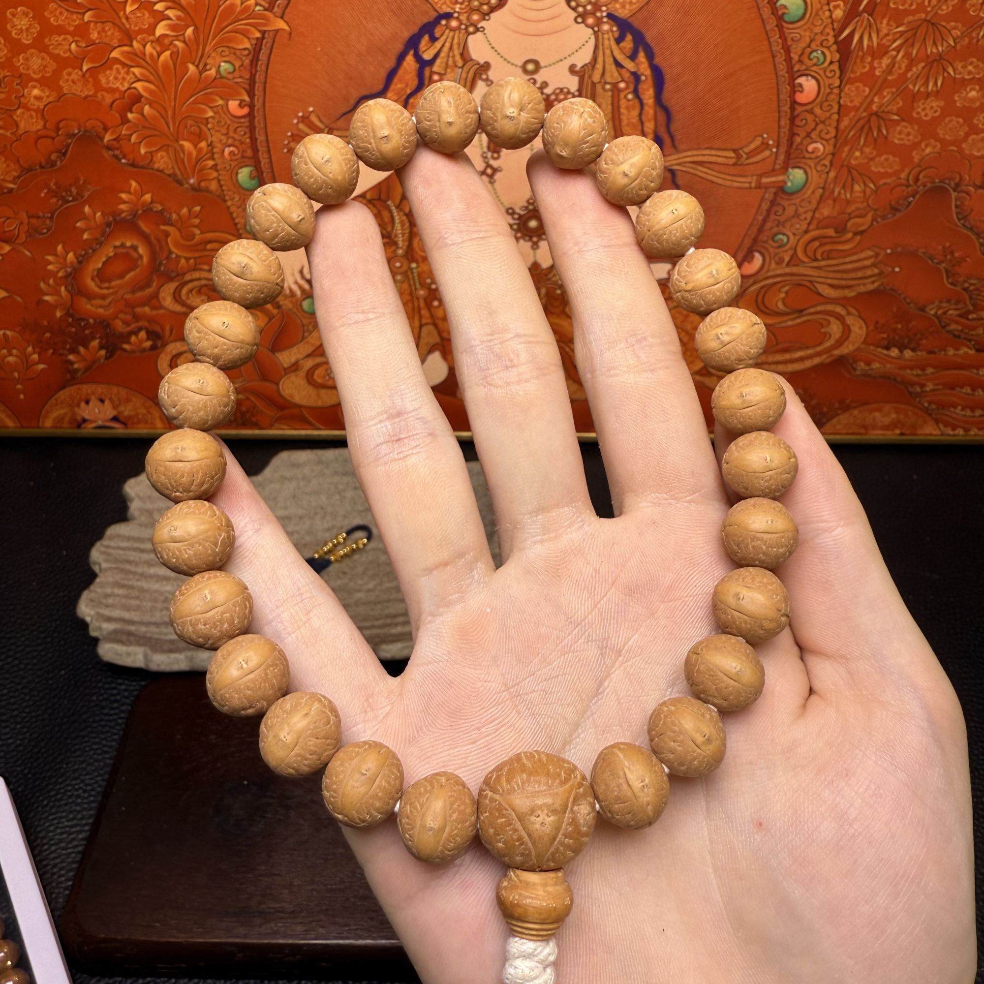 【芷禅】尼泊尔凤眼菩提实心籽12mm手持