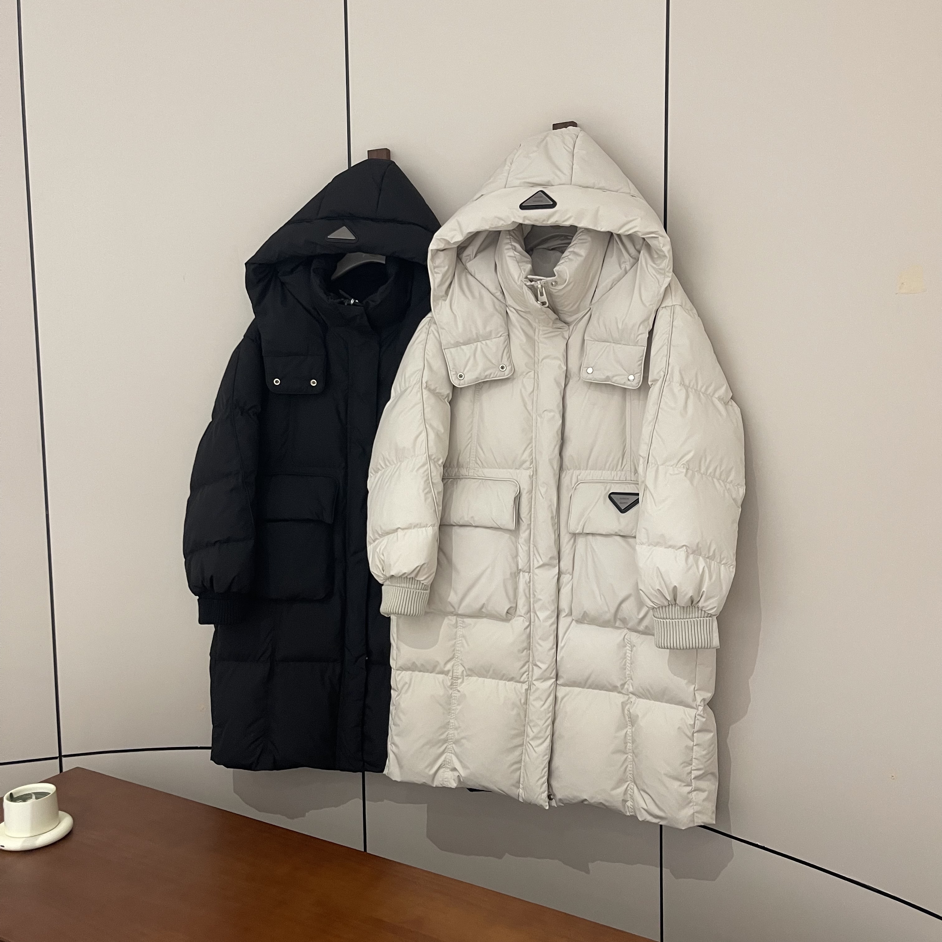 FUJIA STYLE新款气质休闲韩版简约连帽中长款羽绒服YR2886