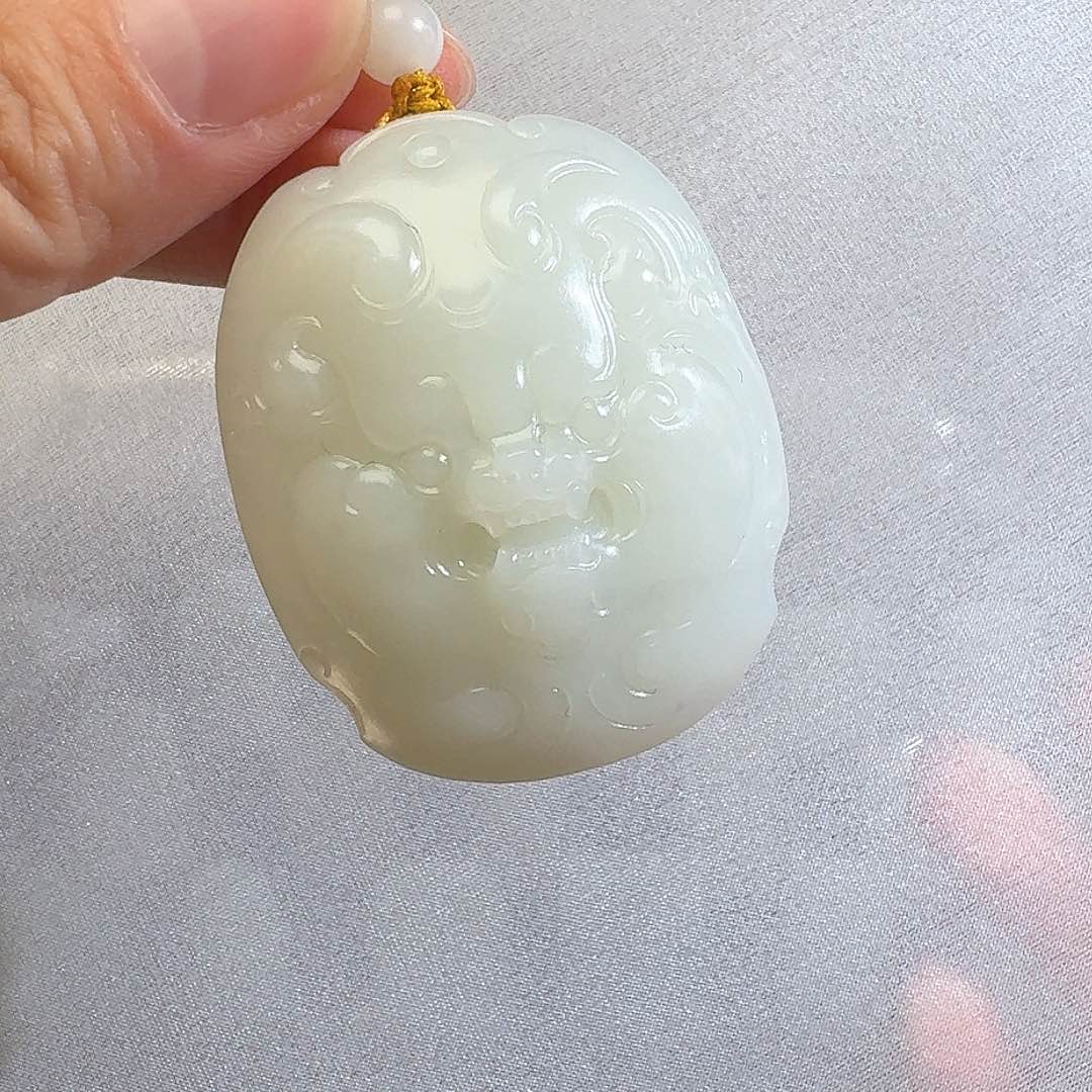 和田玉颈饰未镶嵌米达大师37g