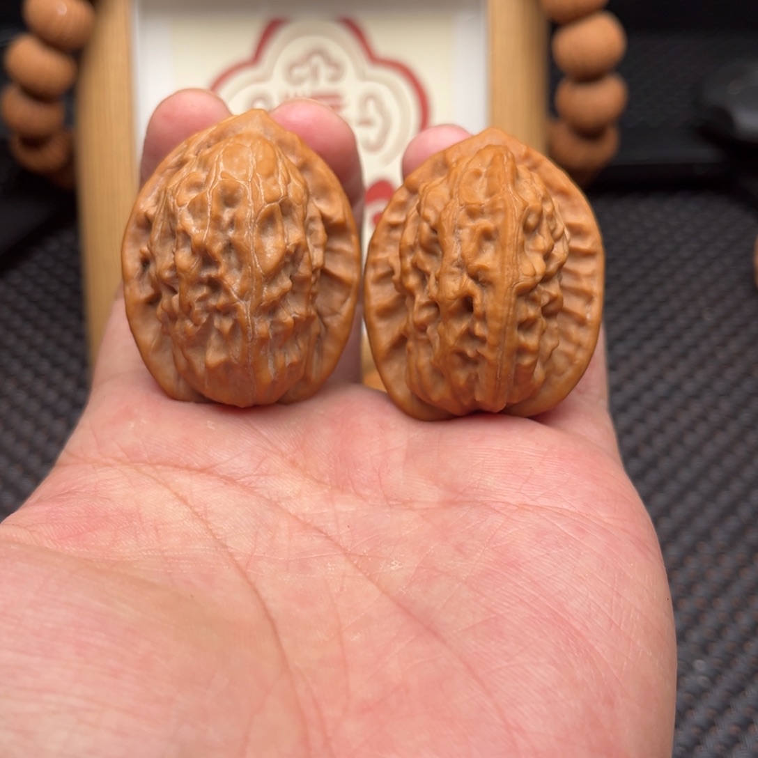 吊坠文玩核桃大红袍36