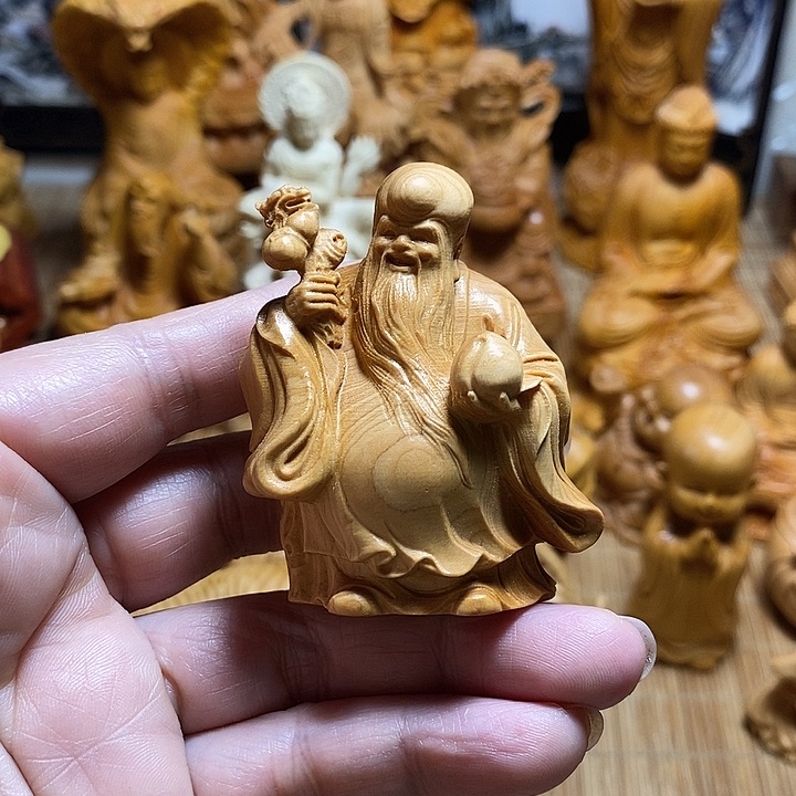 柏木（崖柏）寿星把件