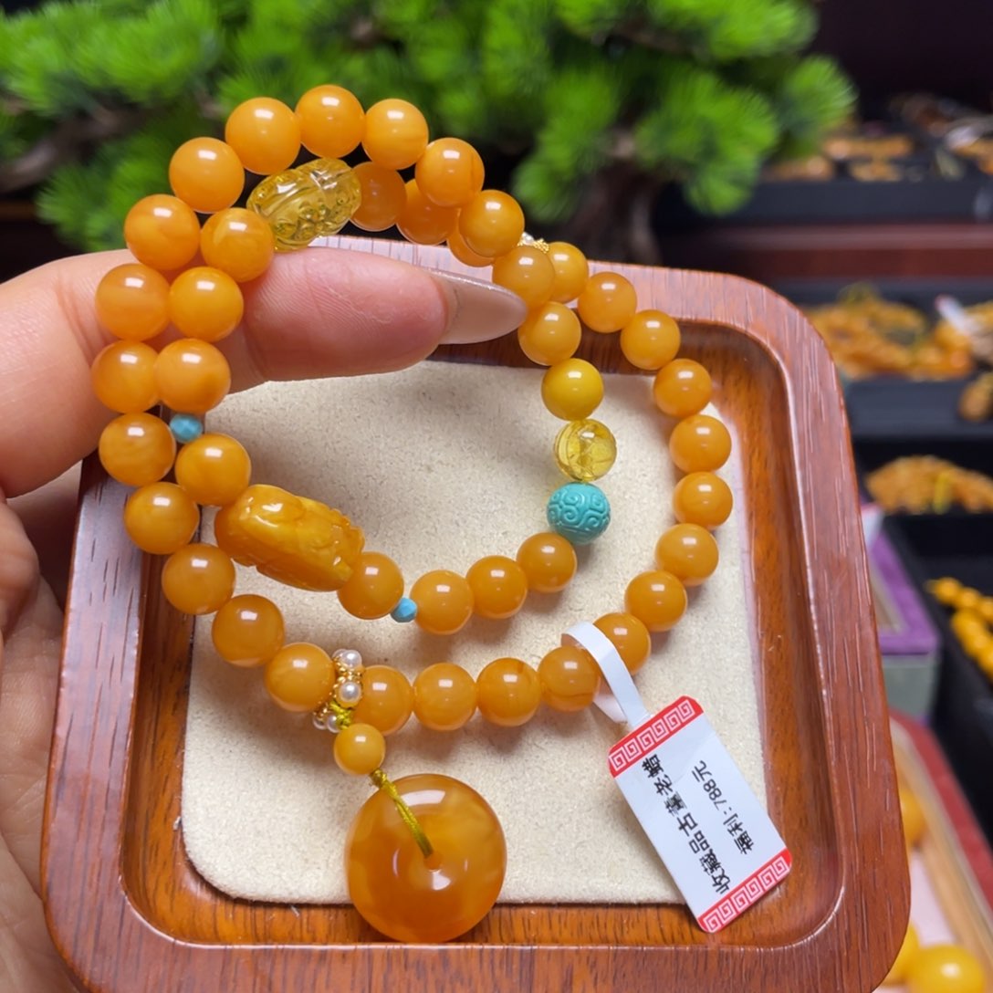 蜜蜡手链未镶嵌手串