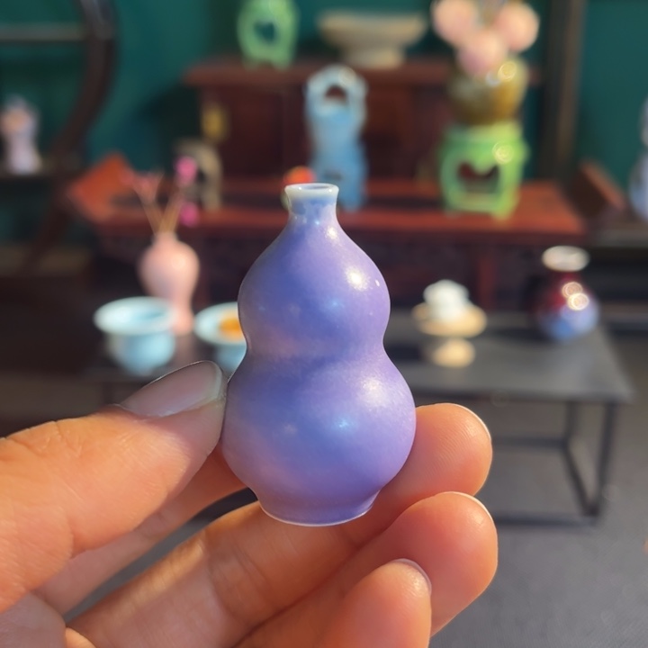 摆件微陶老王迷你花瓶