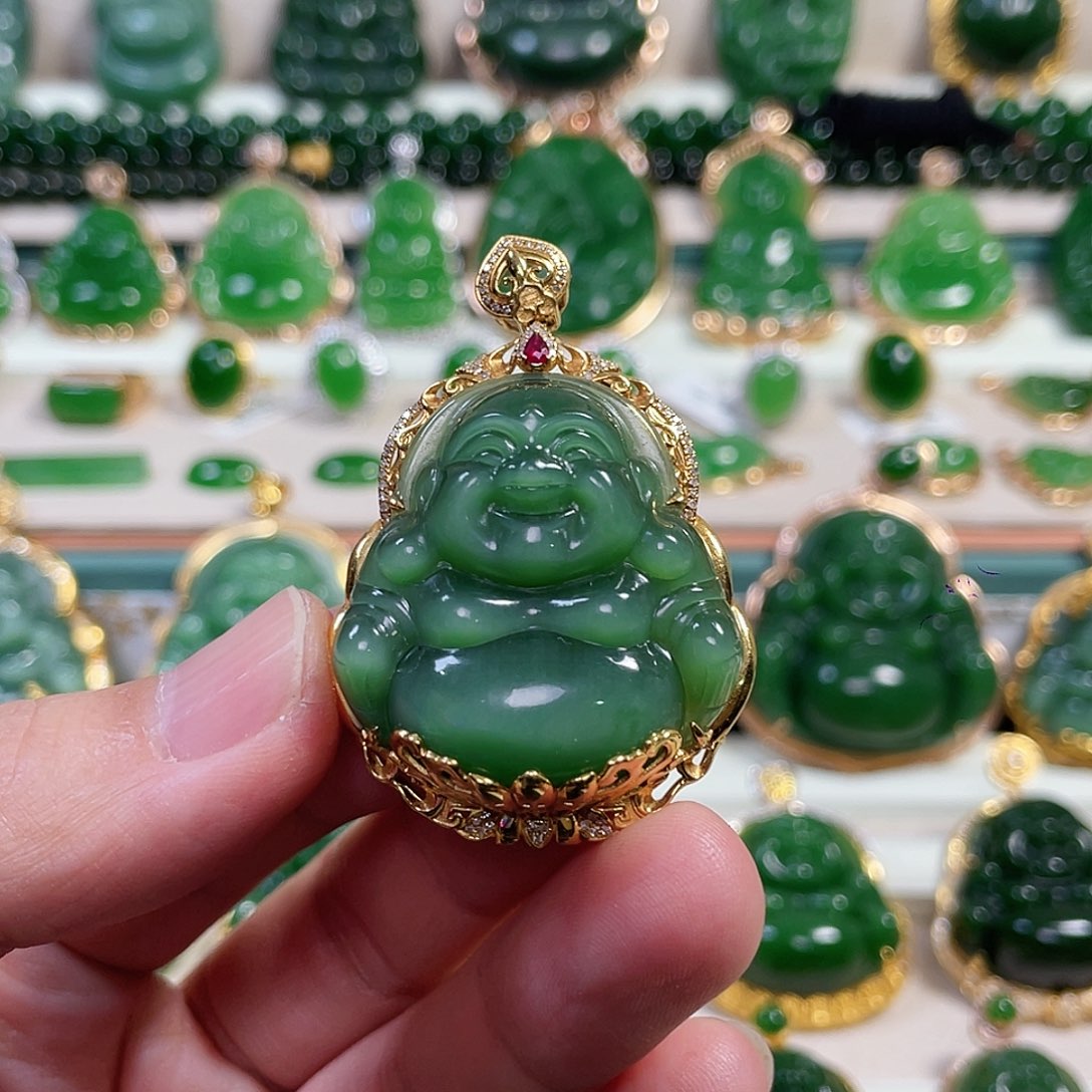 和田玉（碧玉）未镶嵌颈饰35mm