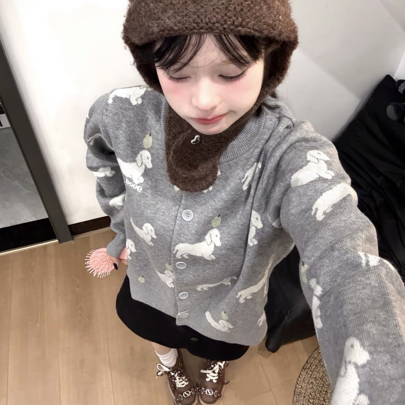 美好商店腊肠狗毛衣开衫  爱找事者勿拍