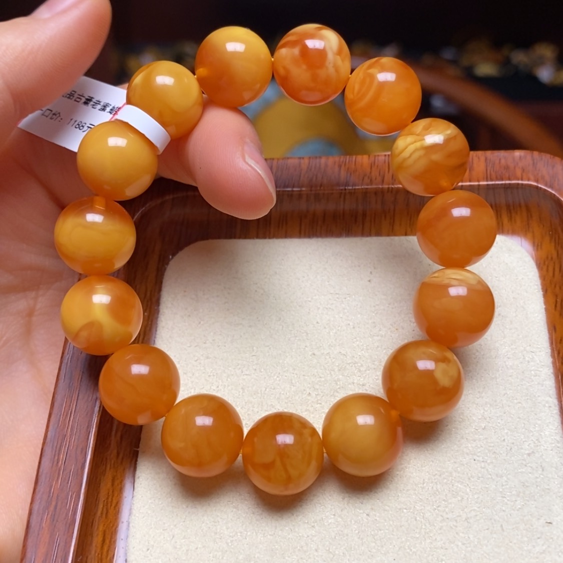 【闪购商品】蜜蜡手链未镶嵌手串