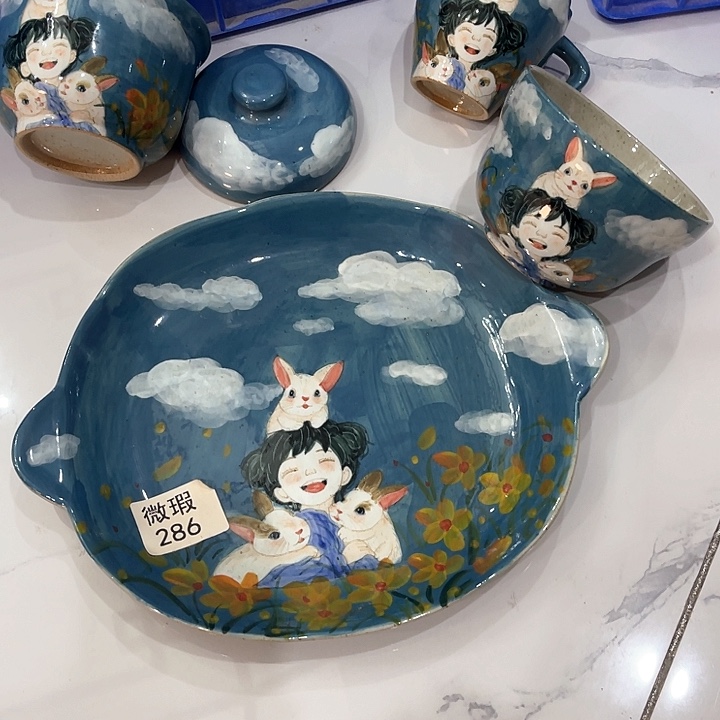 陶长****7景德镇釉下手绘陶瓷 