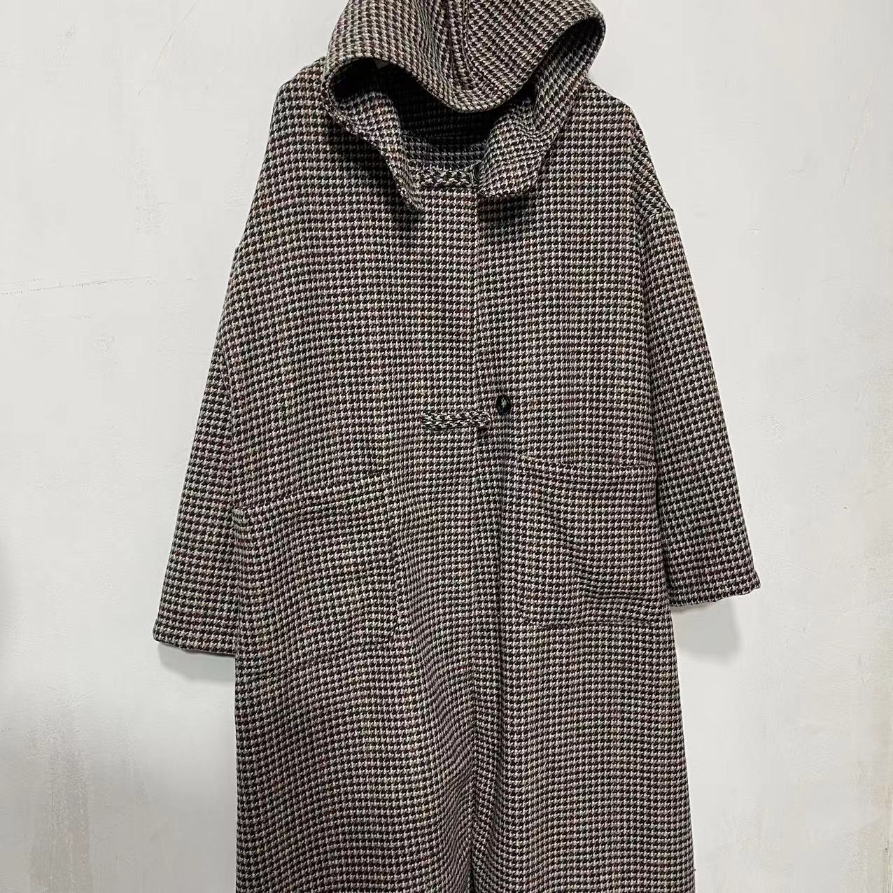 s【流浪记】灰色绑带扣双口袋女装风衣外套z新计划00