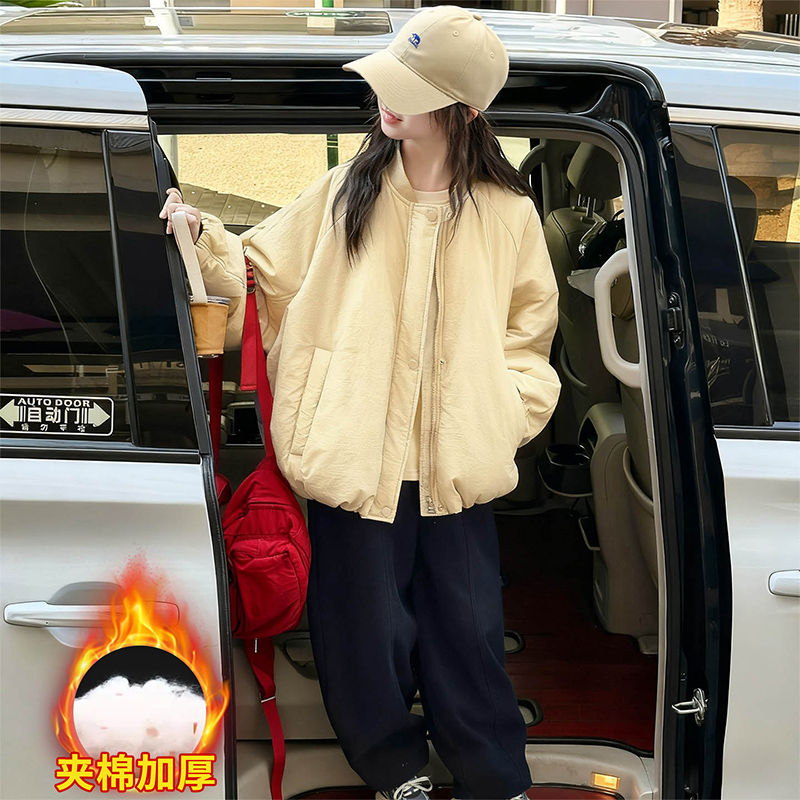 女童外套秋冬2025新款儿童洋气加厚上衣冬季女大童休闲棒球服12岁