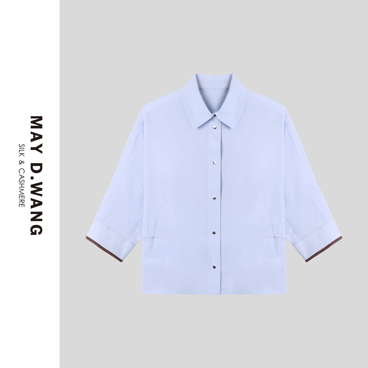 王之造【冬姐精选】2025夏季彩色休闲单排扣简约衬衫上衣 F2F1022