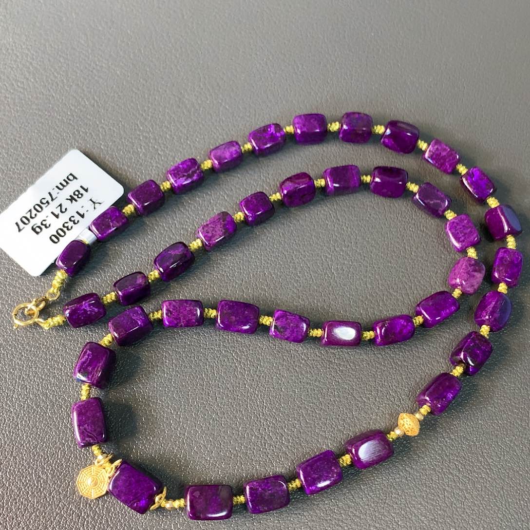 苏纪石（舒俱来）项链18K金镶嵌