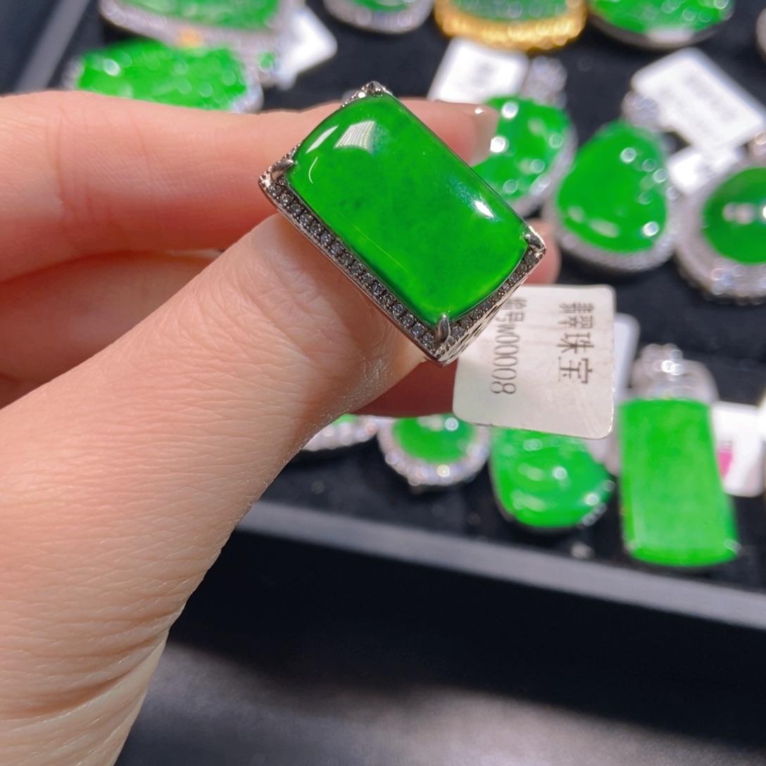 翡翠吊坠(不含链)银S925镶嵌