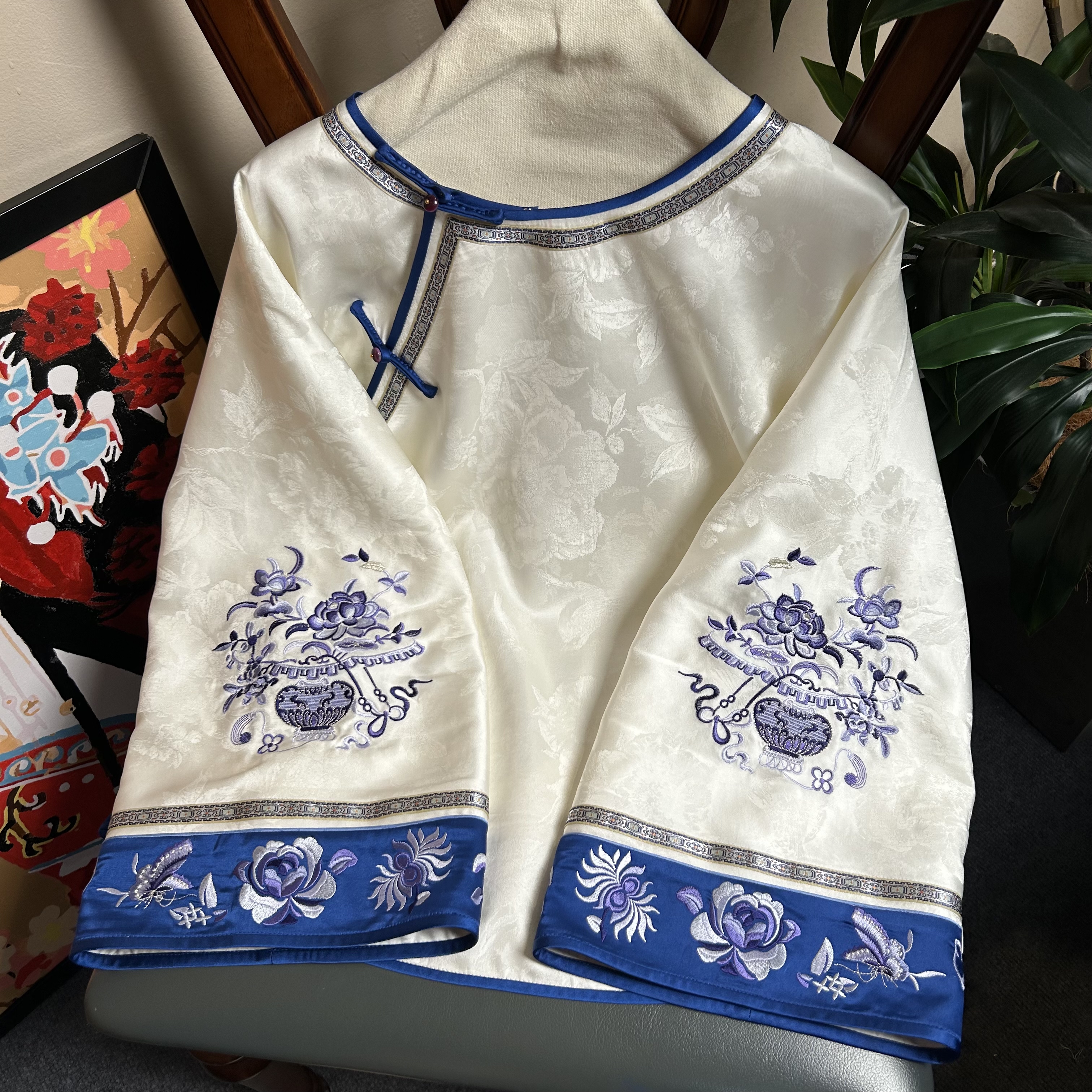 『幽兰』微瑕断码原创设计复古唐装新中式中国风提花