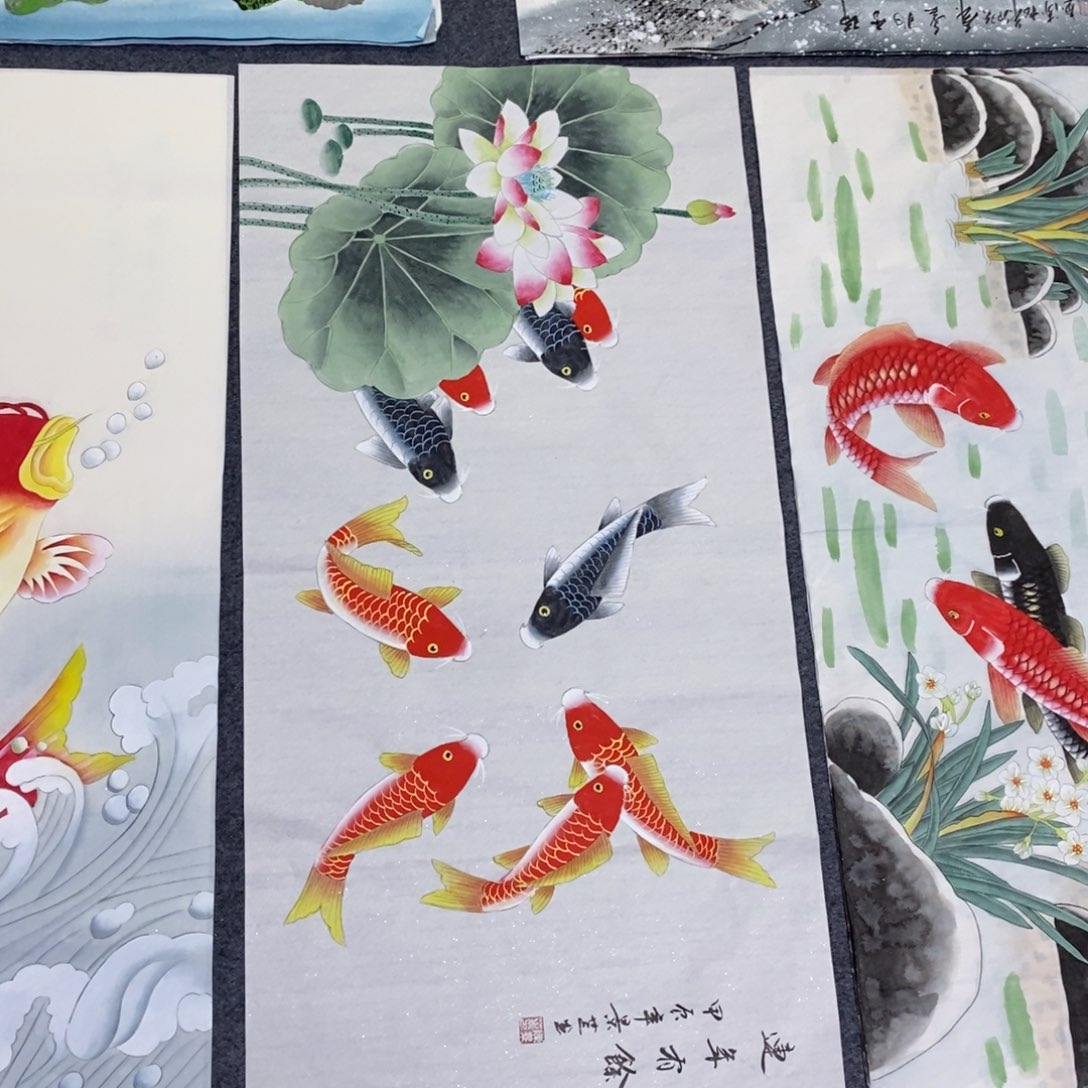 国画尺寸100✖️50三尺工笔手绘