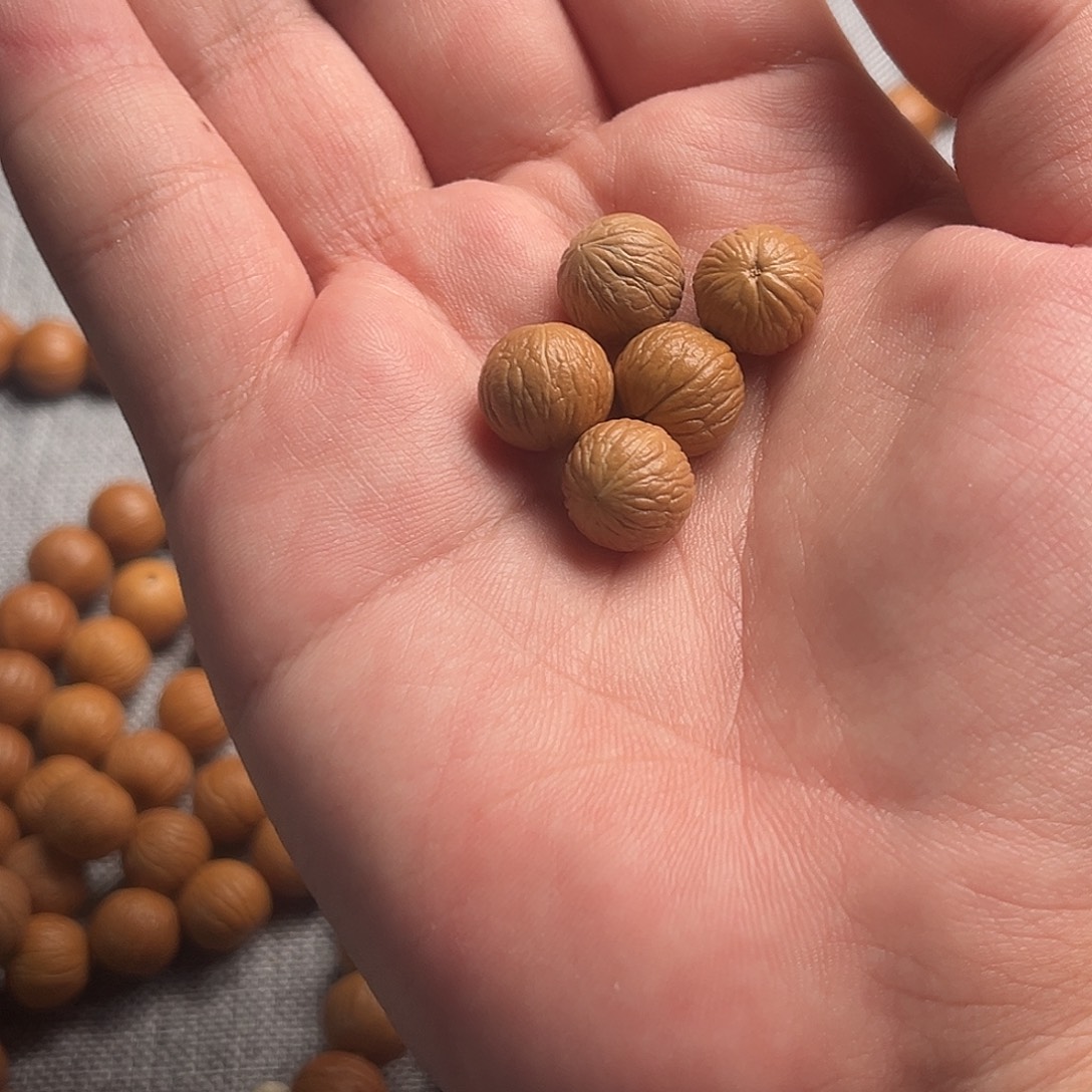 大***.猴头核桃手串原皮凤羽