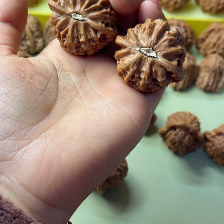 温***Z手把件原树核桃宫灯