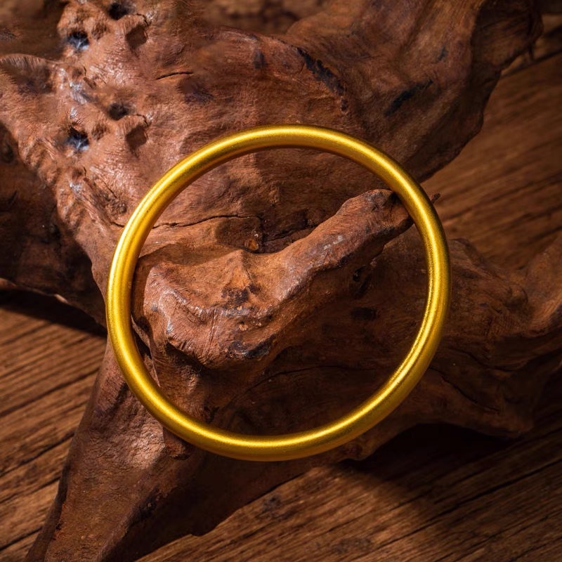 合金手镯 合金材质【素圈手镯】时尚百搭古法经典传承素款金气质