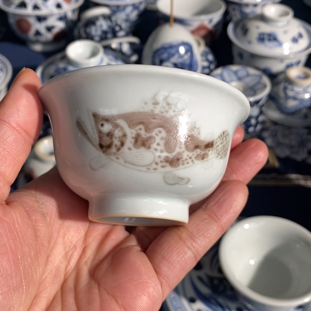 缸景德镇手工手绘孤品特价