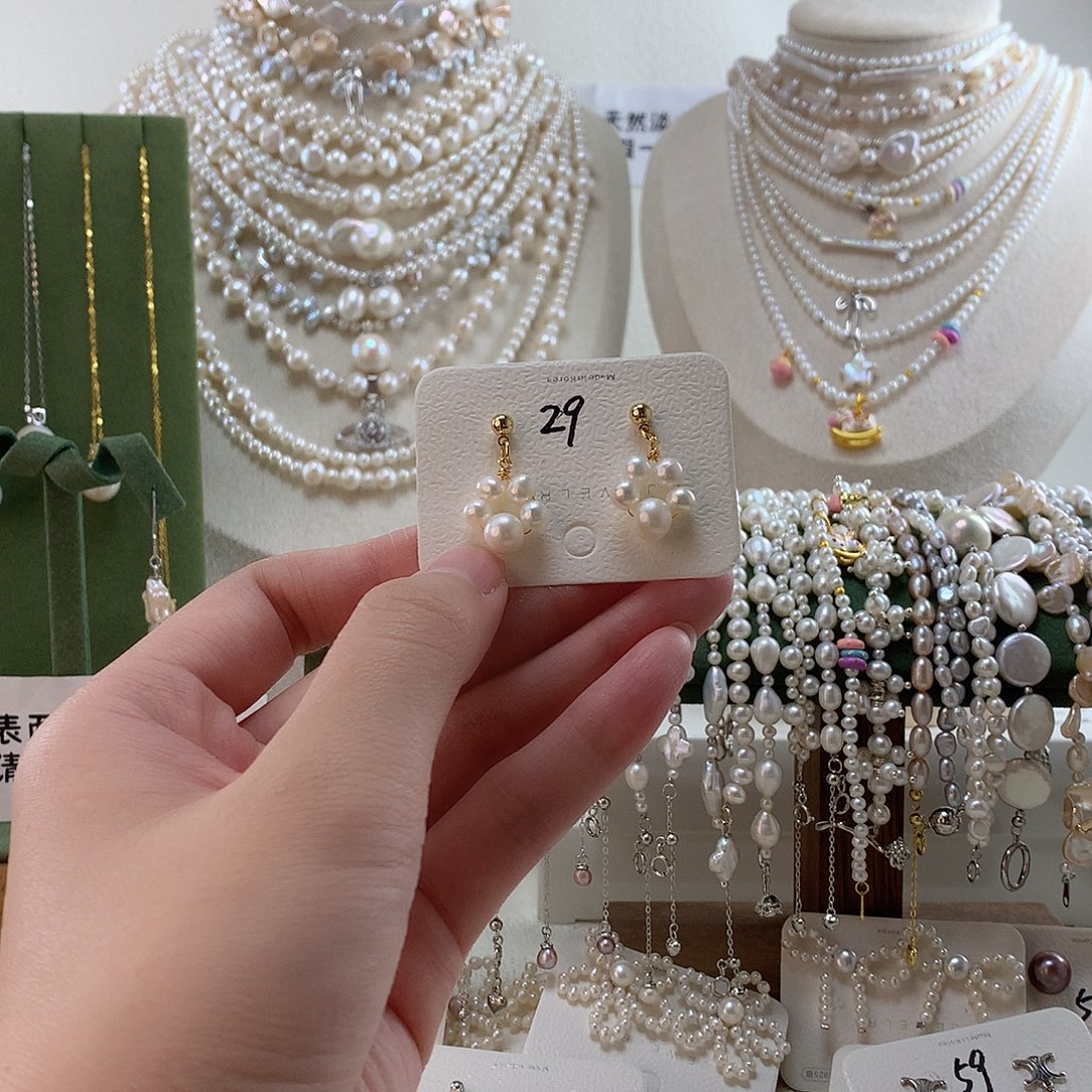 耳饰淡水珍珠合金