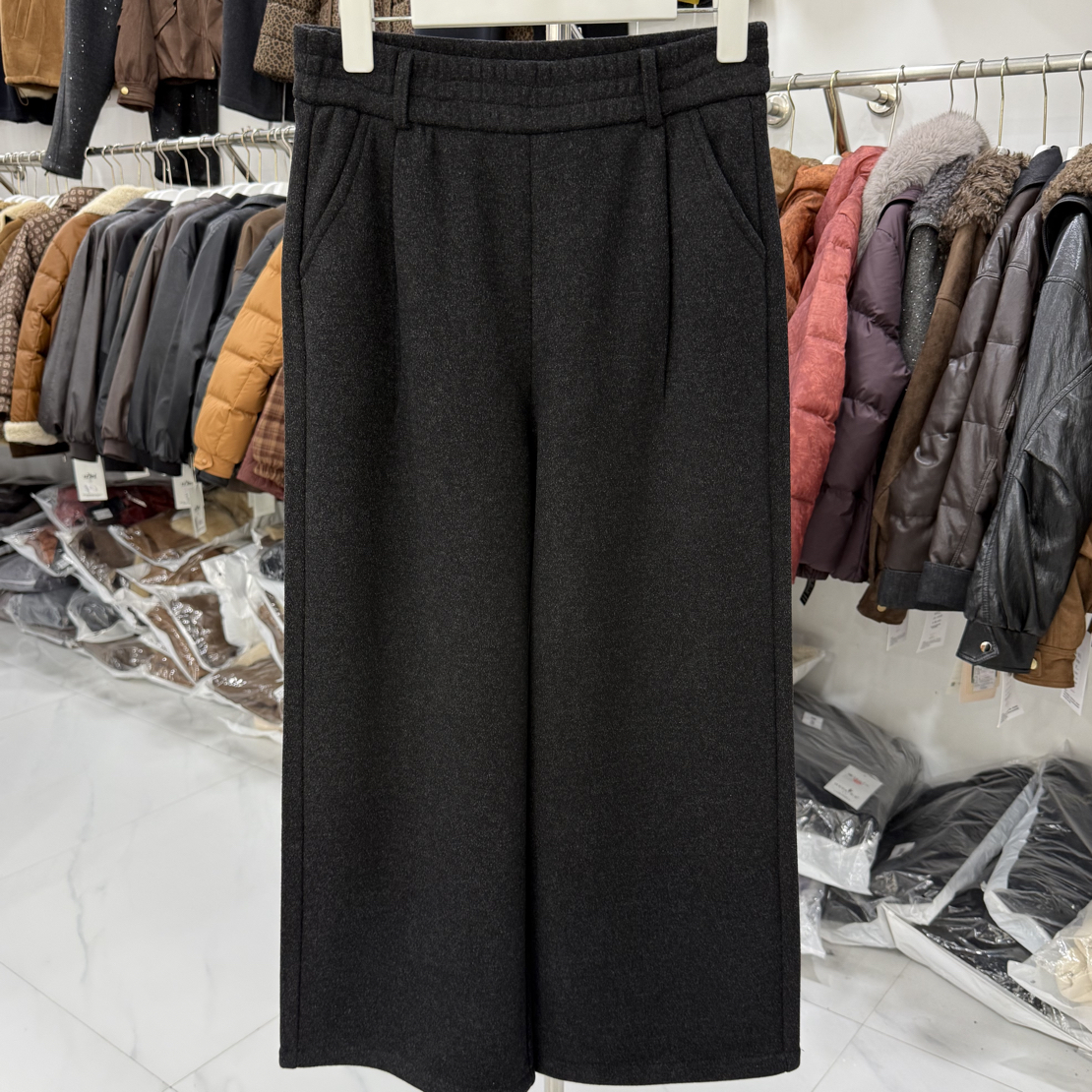 90#加绒加厚气质百搭直筒羊毛裤