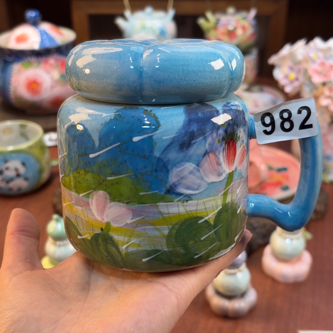景德镇手绘高温釉下彩陶瓷茶具