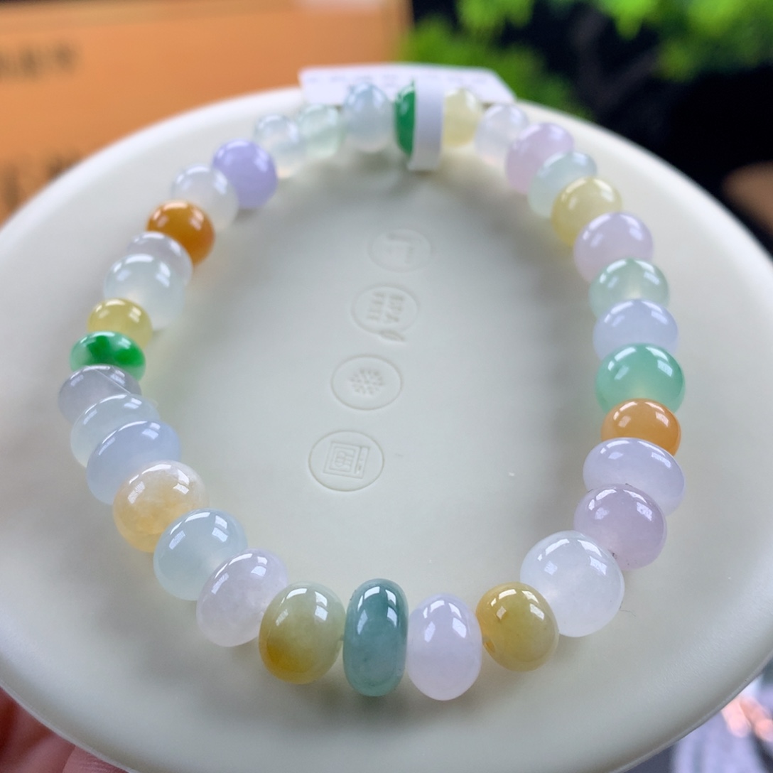 翡翠未镶嵌手链卡6～8.7