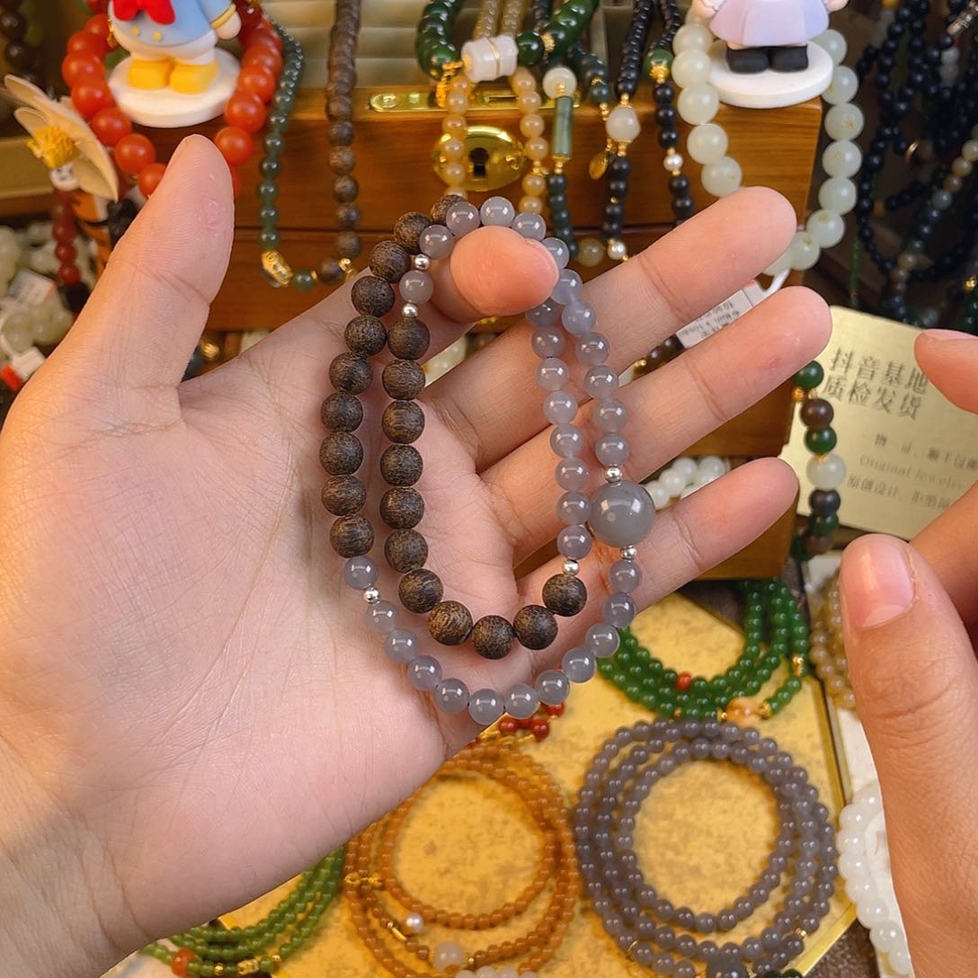 和田玉双圈手串未镶嵌