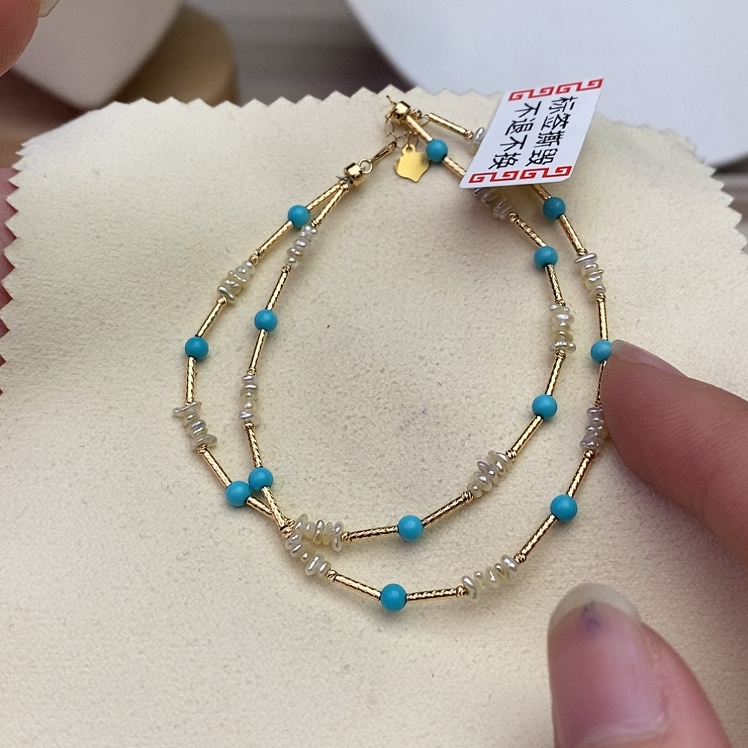 海水珍珠手绳18K金镶嵌