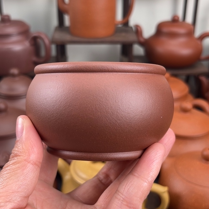 平***福茶壶紫砂全手工主人杯