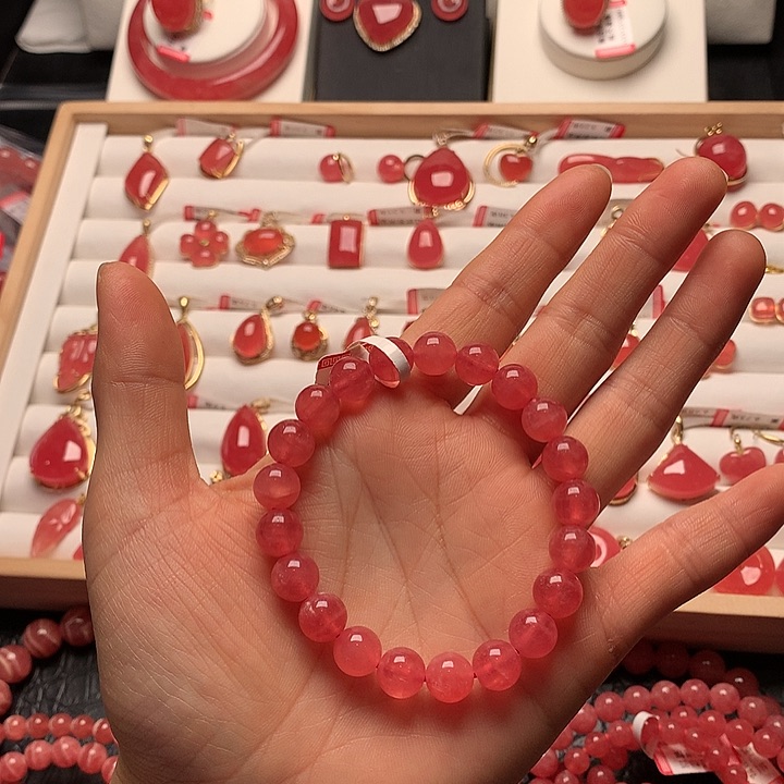 菱锰矿（红纹石）手绳未镶嵌