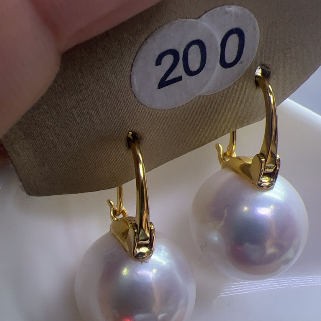 淡水珍珠耳饰银S925镶嵌