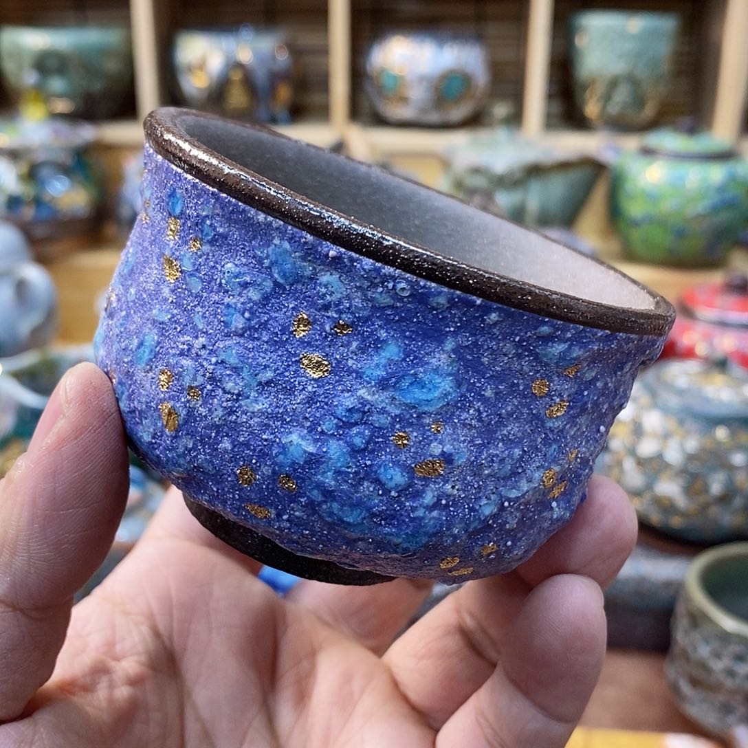 粗陶志野柴烧茶器