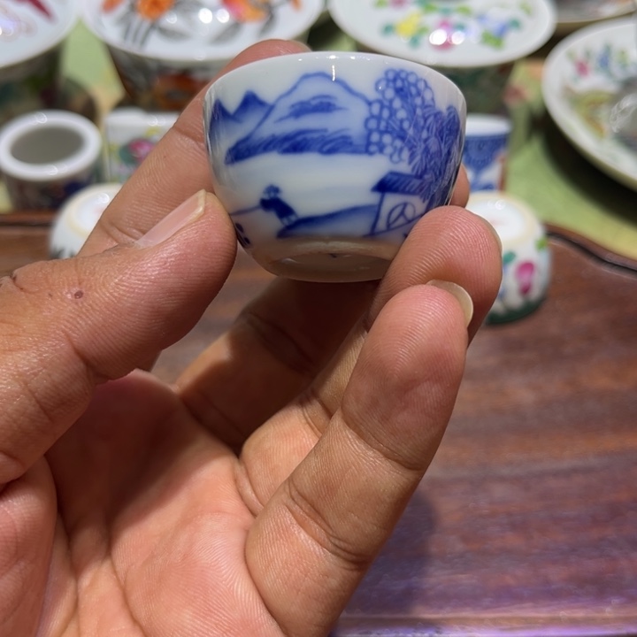  纯手绘精品盖碗杯