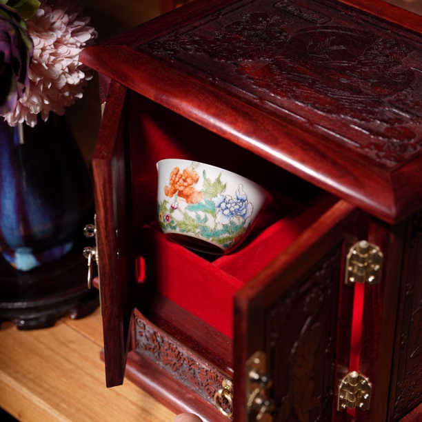 19 清 粉彩过墙花卉纹 老物件 收藏品 文物商店 古董家具 艺术品