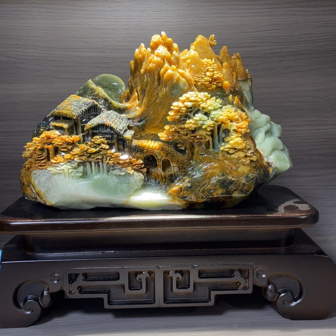 蛇纹石玉（覆膜）珠宝奇石未镶嵌