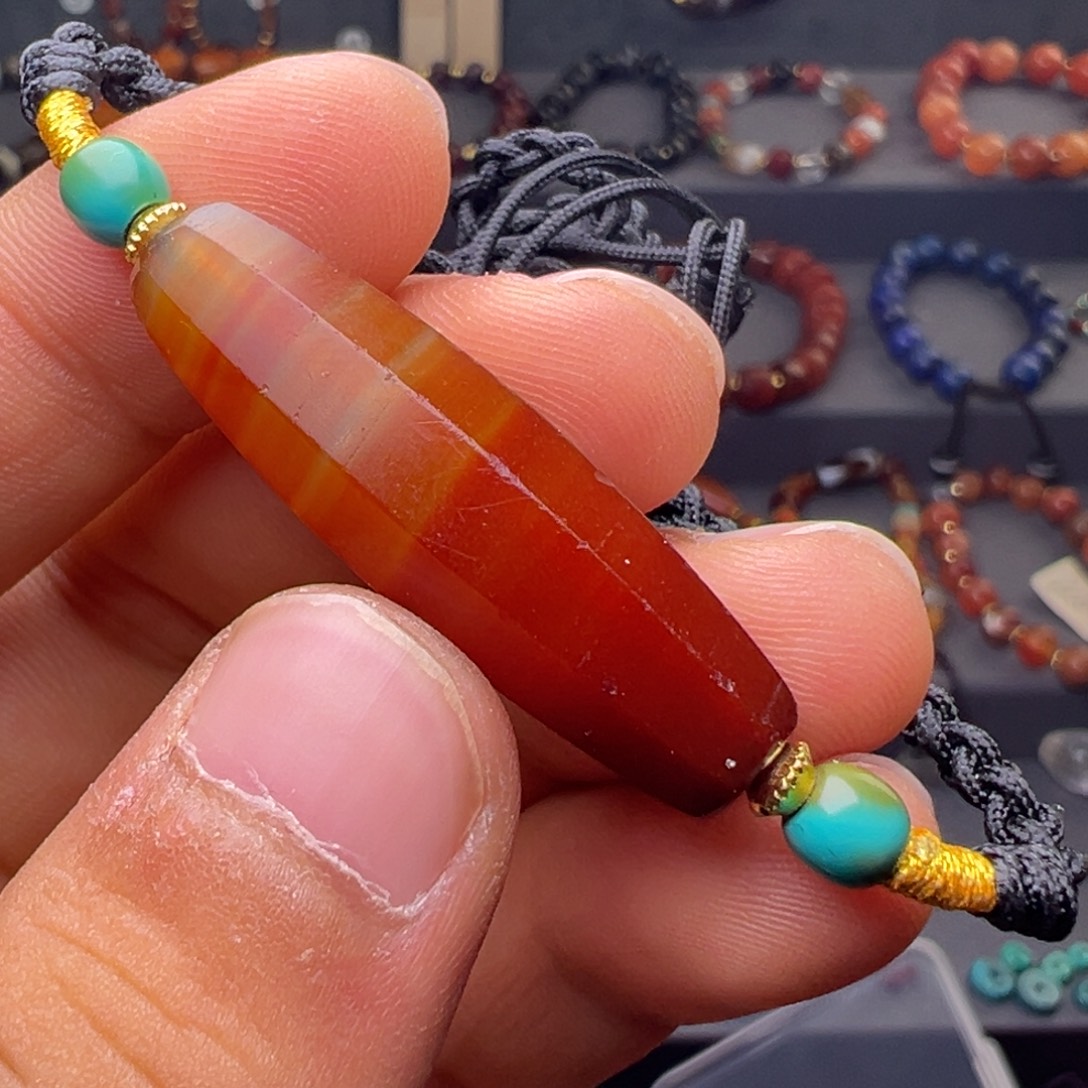 D***a玛瑙/玉髓合金颈饰