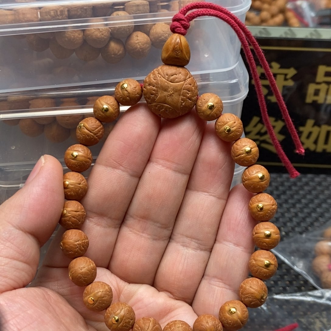 凤眼菩提手串1.0金钉手串