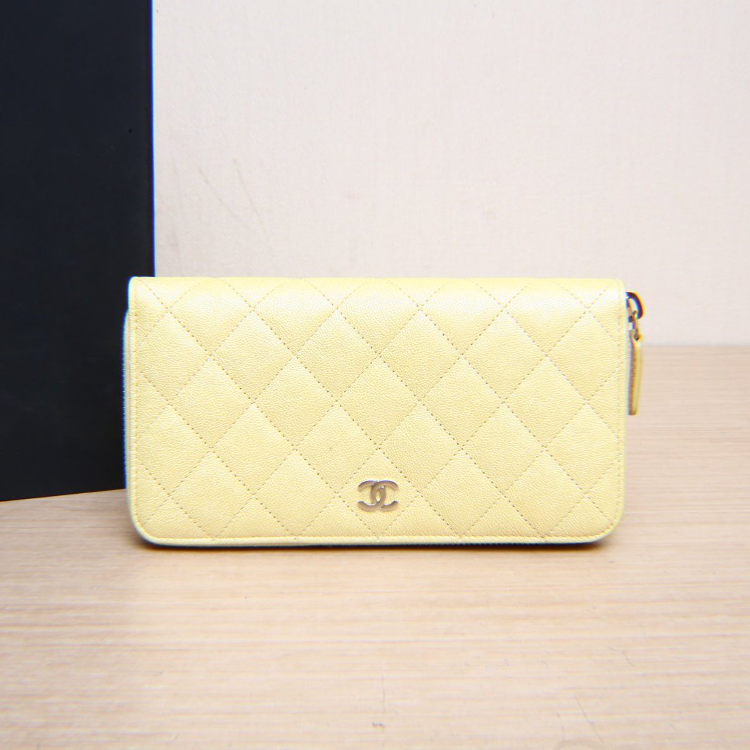 99新 Chanel/香奈儿 小花姑姑P205438310CF 长款拉链钱包 27开