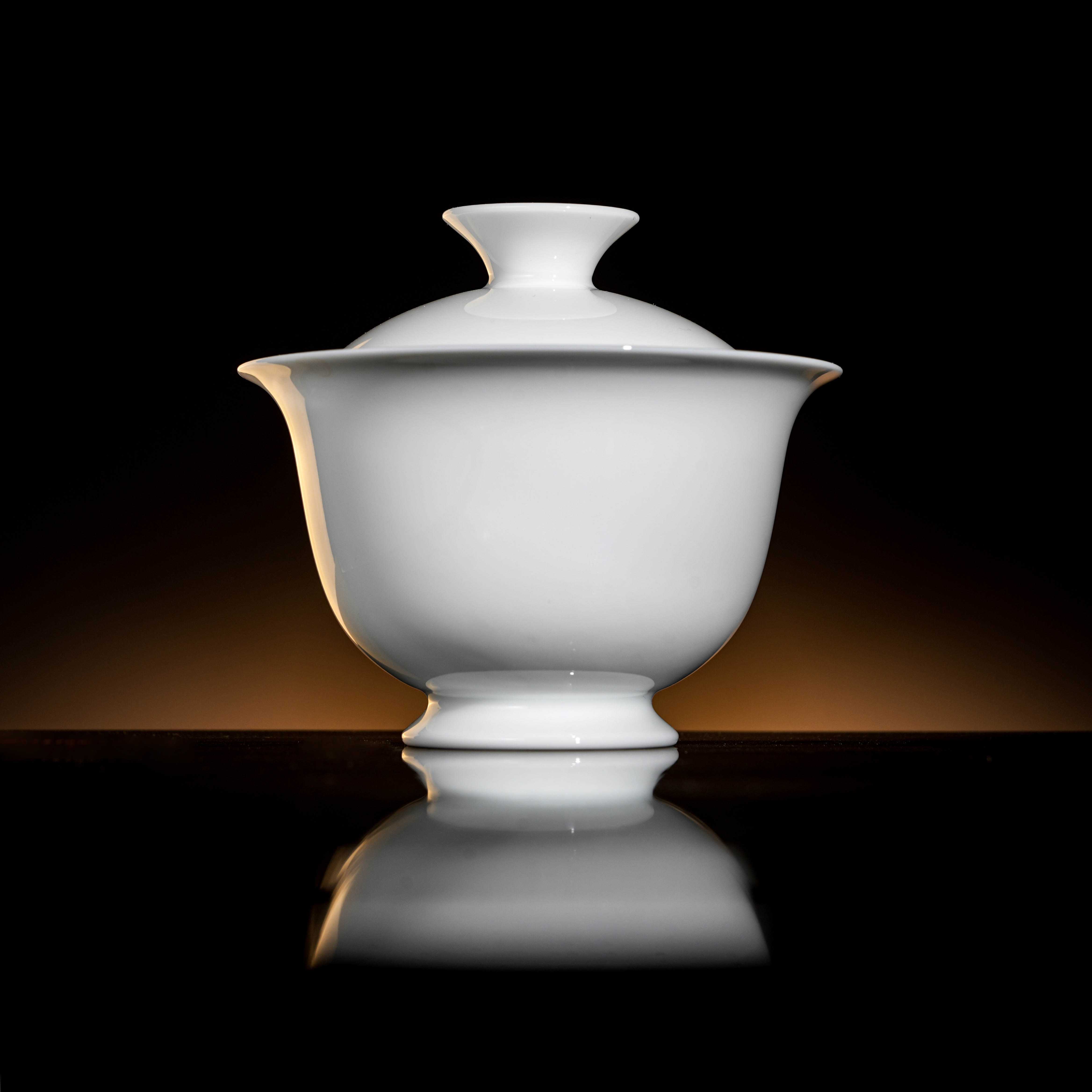 熊友根窑薄胎滑石子高端茶器茶盖碗高档盖碗茶具小号白瓷骨瓷