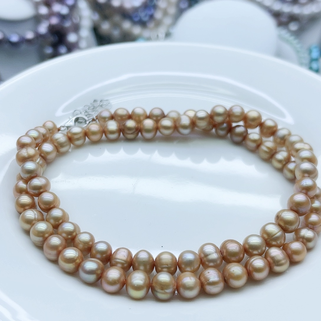 淡水珍珠颈饰钛钢