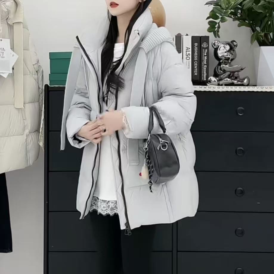 05485.【轻暖云朵】(衣长75)针织帽中长款保暖羽绒服F21