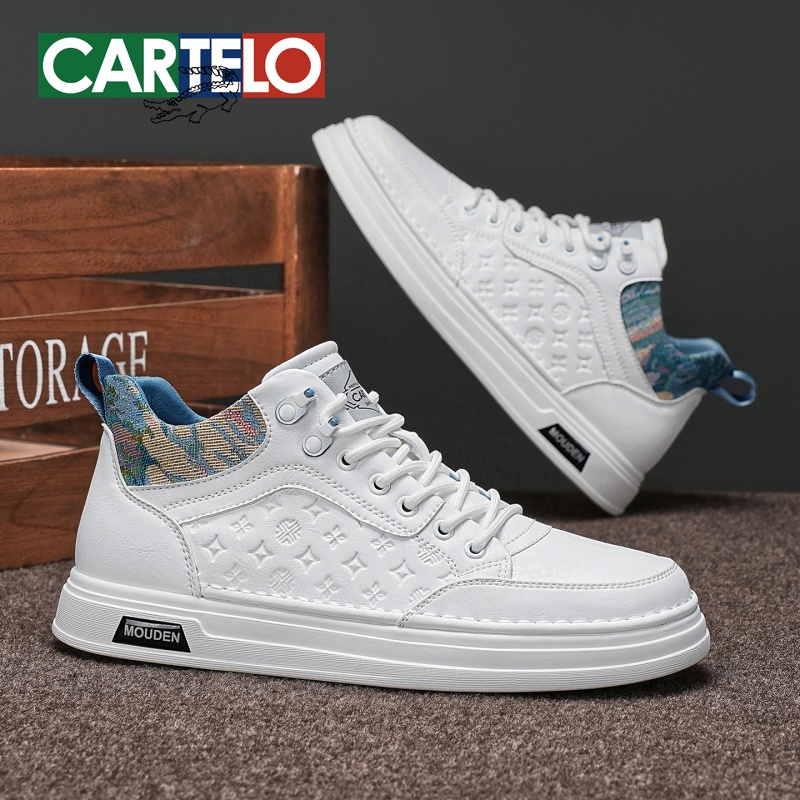 【轻奢时尚】卡帝乐鳄鱼秋冬透气百搭刺绣休闲板鞋男秋冬一脚蹬男鞋