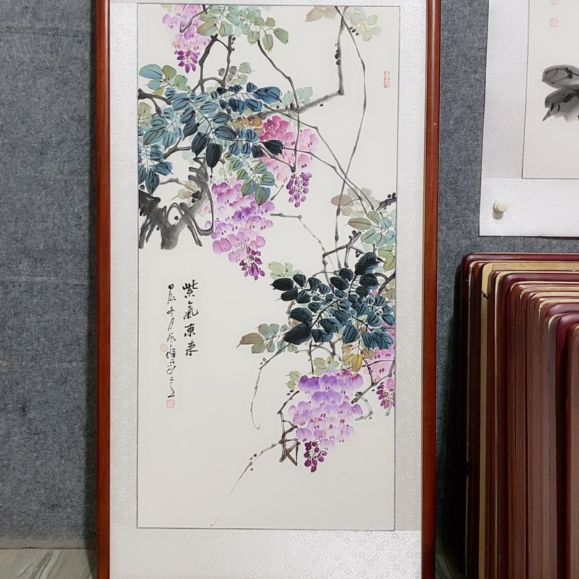 【闪购商品】国画书画作品带框125×65