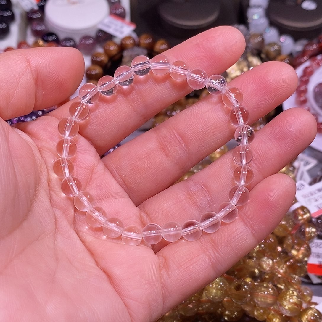 未镶嵌手链水晶超****ꪝ白水晶6.5