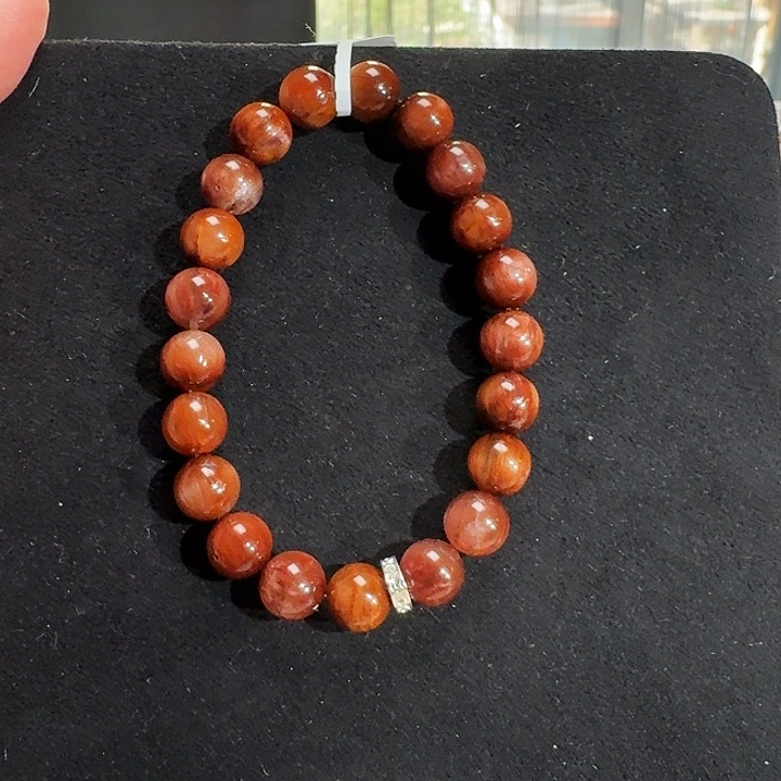 水晶手串未镶嵌猫眼红兔毛手串