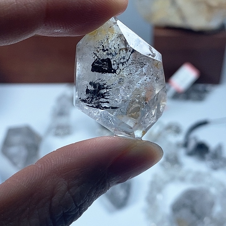 水晶手链未镶嵌黄胶花晶中晶