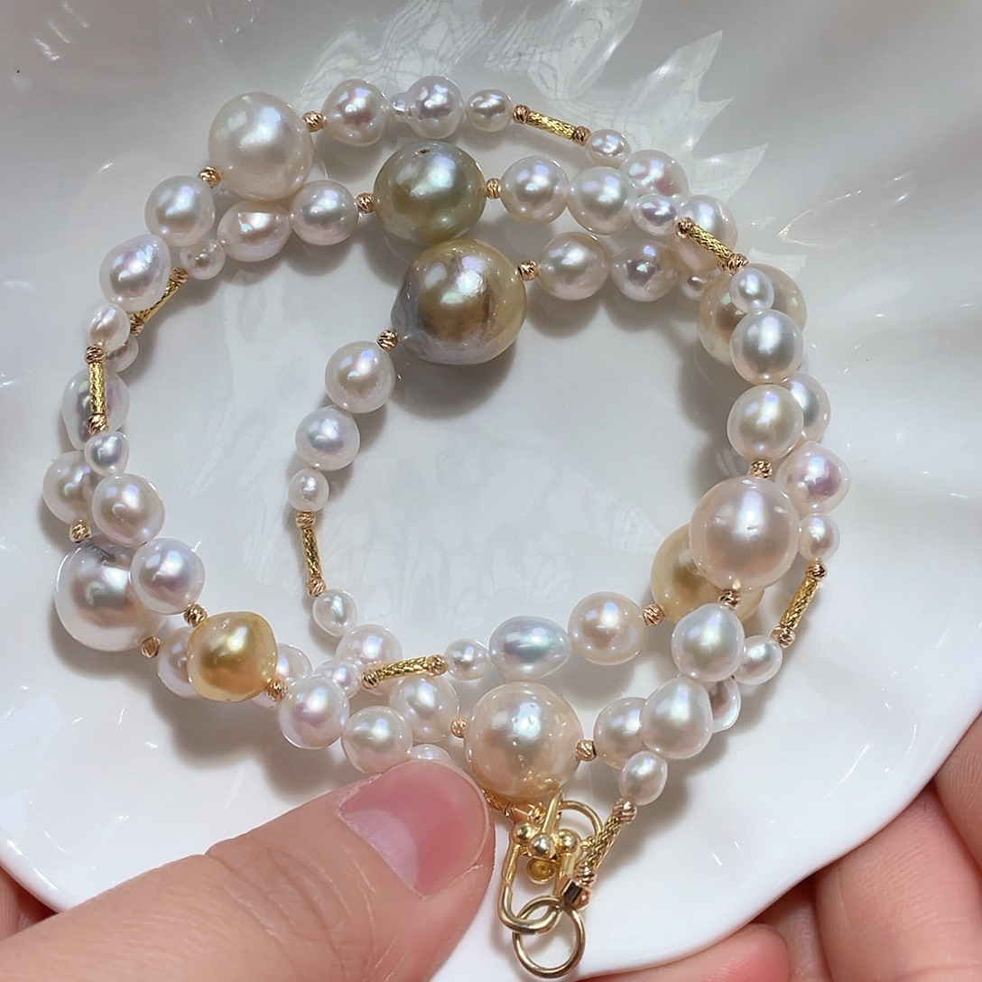 海水珍珠颈饰银S925镶嵌